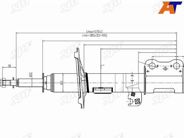 Стойка передняя TOYOTA IPSUMPICNICAVENSIS VERSO 01-09 RH