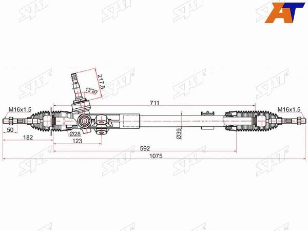 Рейка рулевая HYUNDAI IX35TUCSONKIA SPORTAGE 10-13 LHD