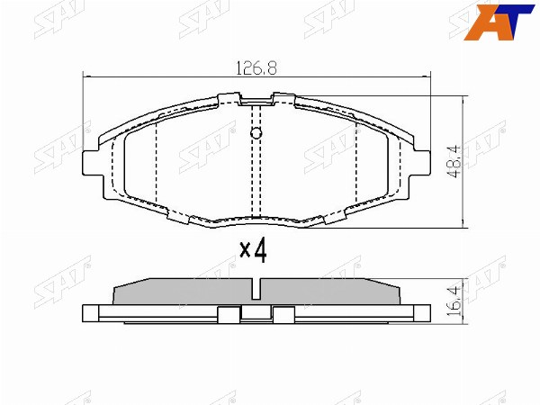 Колодки тормозные перед DAEWOO NEXIA 12-ZAZ CHANCE 02-CHEVROLET LANOS 05- ( для диска 236mm)