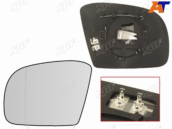 Полотно зеркала MERCEDES MERCEDES M W164 05-08R W251 06-10 LH асферическое с обогревом