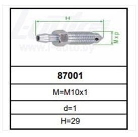 FRENKIT 87001 штуцер м10х1 29mm