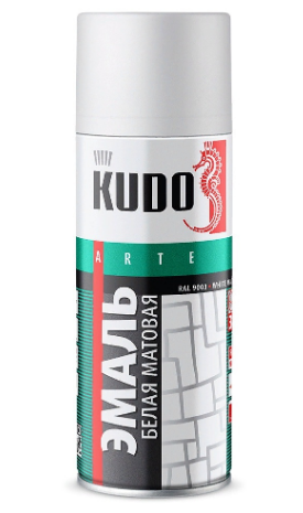 KUDO KU1101 Эмаль универсальная 520мл белая матовая