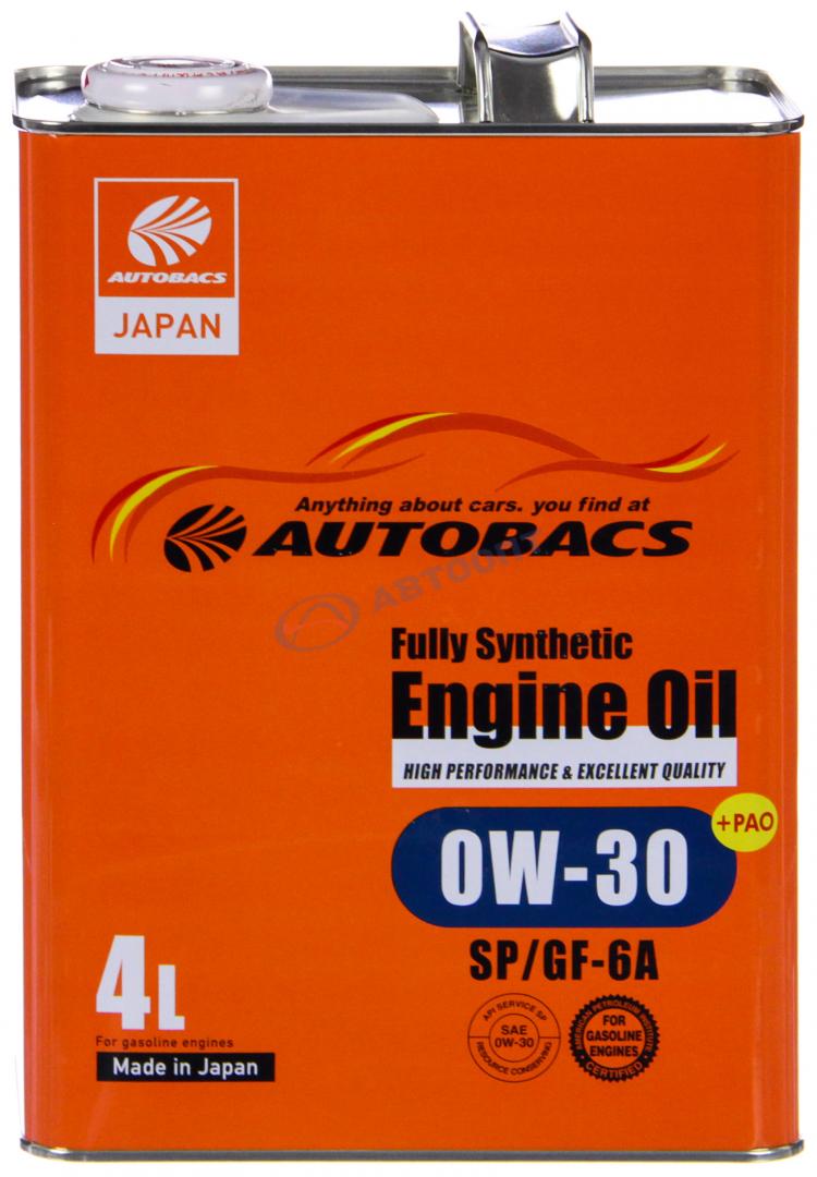 Масло моторное Autobacs Engine Oil 0W30 [SPGF-6A] синтетическое 4л