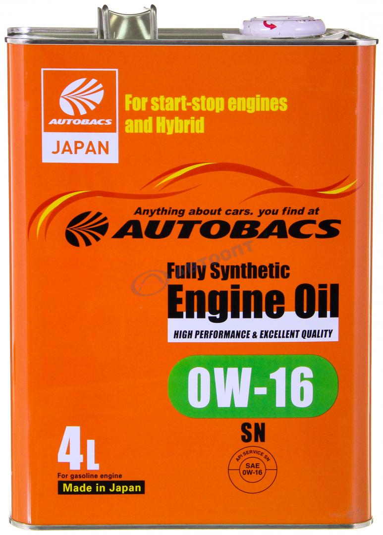 Масло моторное Autobacs ENGINE OIL FS 0W16 [SPGF-6B] синтетическое 4л