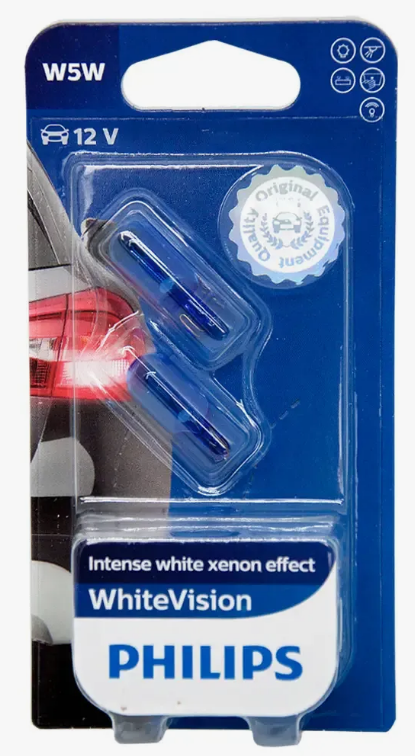 PHILIPS 12961BVB2 лампы w5w 2 штуки xenon ultimate effect
