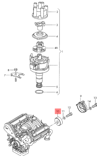 VAG 078905234D Pотор датчика уп-щих импульсов