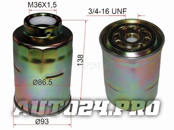 Фильтр топливный TOYOTA LAND CRUISER  90-/PRADO 90/120 96-/DYNA TOYOACE 83- DIESEL
