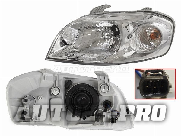 Фара CHEVROLET AVEO T250 05-11 4D LH под электрокорректор