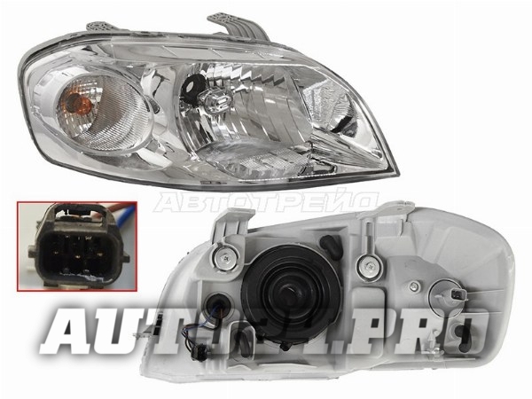 Фара CHEVROLET AVEO T250 05-11 4D RH под электрокорректор