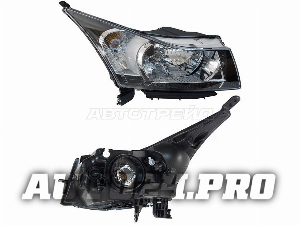 Фара CHEVROLET CRUZE 09-16 RH чёрная
