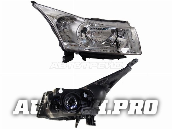 Фара CHEVROLET CRUZE 09-16 RH мех.корректор, хром