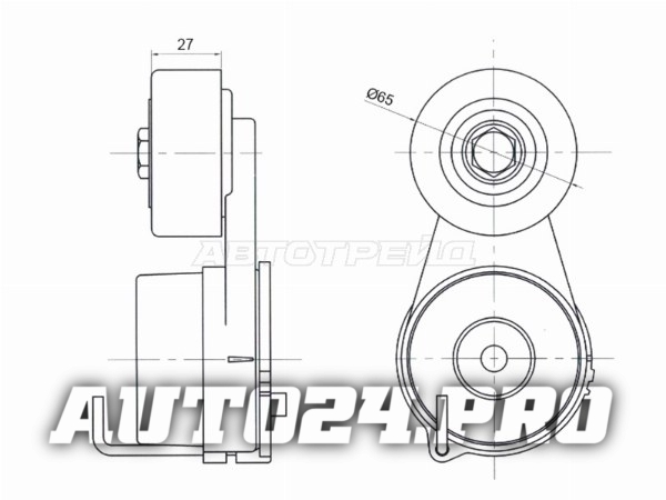 Натяжитель приводного ремня HYUNDAI SANTA FE/KIA SORENTO 2,0/2,2D 09-