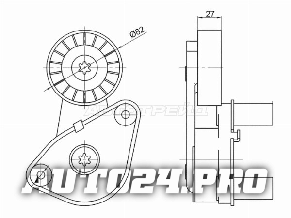 Натяжитель приводного ремня HYUNDAI SANTA FE 2,7