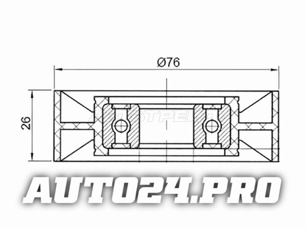 Ролик приводного ремня натяжителя HYUNDAI TERRACAN 01-07/KIA BONGO III 06-