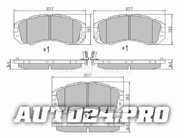 Колодки тормозные перед SUBARU IMPREZA GC 92-00