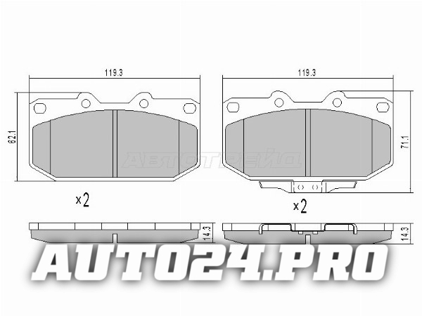 Колодки тормозные перед SUBARU IMPREZA GD 00-07