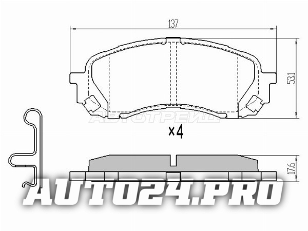 Колодки тормозные перед SUBARU IMPREZA GR 07- FORESTER SH 07- SJ 12-