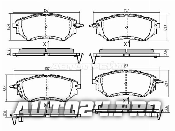 Колодки тормозные перед SUBARU LEGACY BP/BH