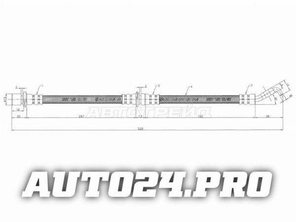 Шланг тормозной передний (Таиланд) SUBARU IMPREZA/FORESTER WRX/STI 96- RH