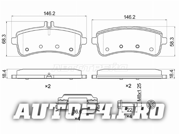 Колодки тормозные зад MERCEDES GTS 14-/S-CLASS W222 13-