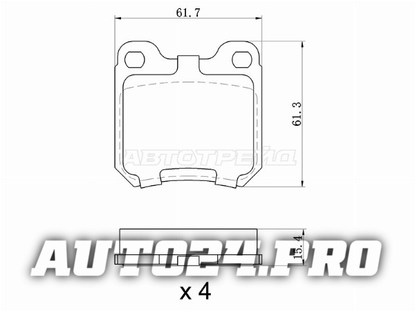 Колодки тормозные зад OPEL OMEGA A 86-94/OMEGA B 94-03/VECTRA B 95-02