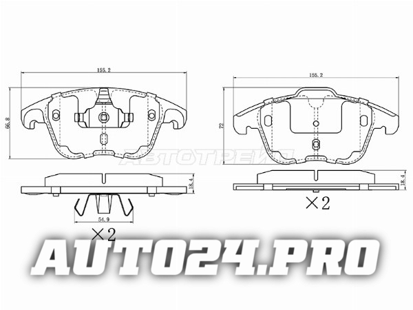 Колодки тормозные перед CITROEN  C4 PICASSO 06-13/ PEUGEOT 3008 11-16/5008 09-17/ OPEL CORSA F 19-