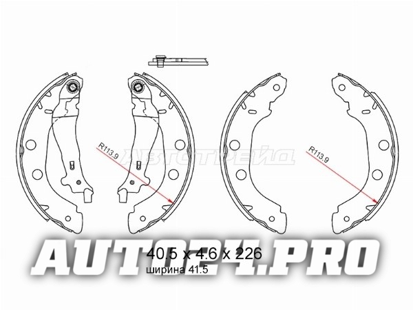 Колодки тормозные барабанные зад NISSAN PRIMERA #11 96-02/RENAULT KANGOO 97-09/KANGOO II 08-