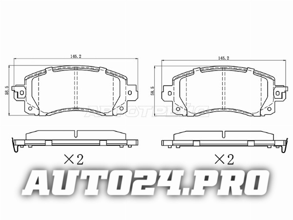 Колодки тормозные перед SUBARU IMPREZA 16-/XV 17-