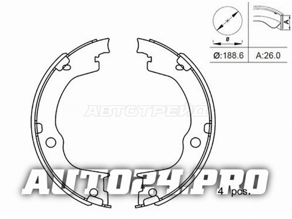 Колодки тормозные барабанные зад OPEL ANTARA 06-/ CHEVROLET CAPTIVA 06-