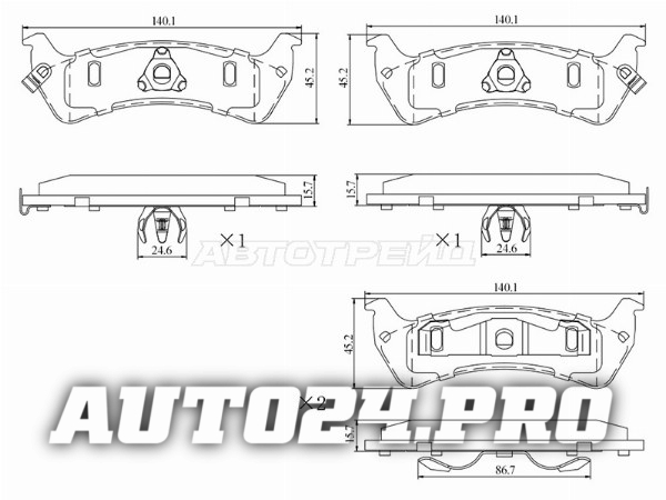 Колодки тормозные зад JEEP GRAND CHEROKEE 92-99