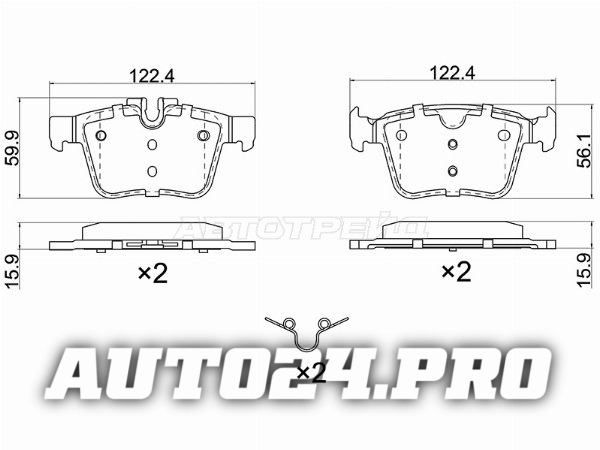 Колодки тормозные зад VOLVO XC90 14-/XC60 17-/RANGE ROVER EVOQUE 11-
