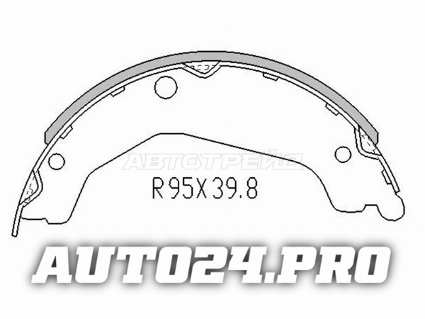 Колодки тормозные барабанные зад HYUNDAI TERRACAN 01-06
