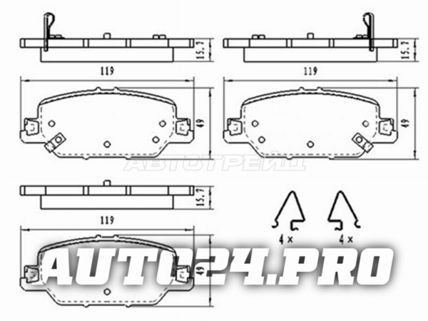 Колодки тормозные зад HONDA CR-V RW 17-