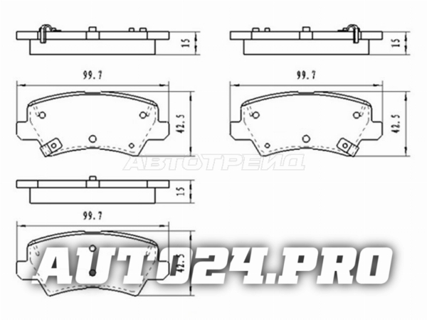 Колодки тормозные зад KIA PICANTO TA/JA 11-