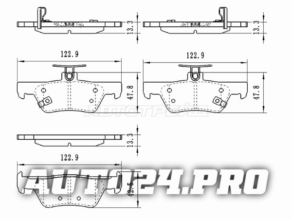 Колодки тормозные зад HONDA FIT 19-/JAZZ 20-