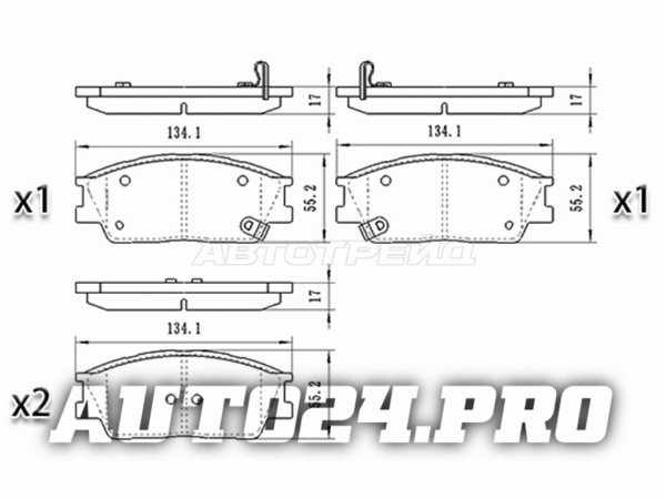 Колодки тормозные перед HYUNDAI CRETA 21-/KIA SOUL 18-