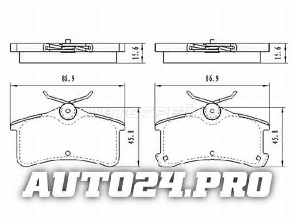 Колодки тормозные зад TOYOTA AVENSIS #T22# 97-03