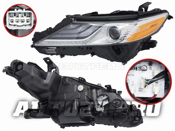 Фара TOYOTA CAMRY 18- USA LH (3 LED полосы)