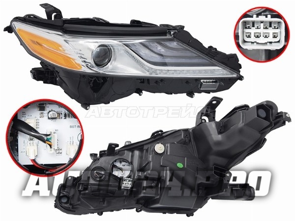 Фара TOYOTA CAMRY 18- USA RH (3 LED полосы)