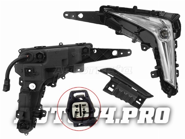 Фара противотуманная LEXUS LX450D/LX570 15- LH LED (1 линза)