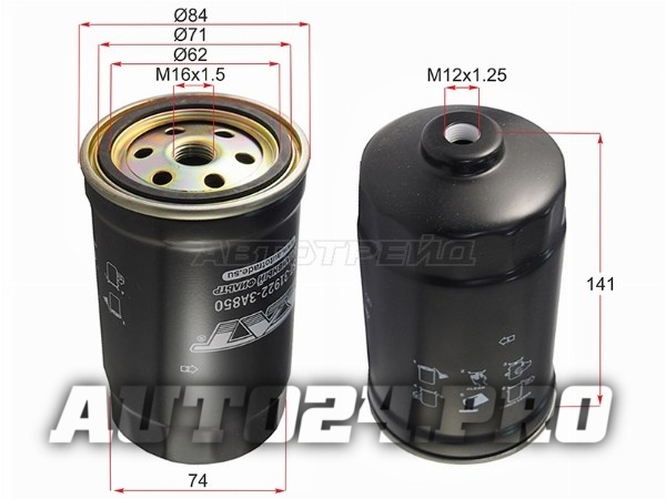 Фильтр топливный HYUNDAI TUCSON 2,0 04-06/SANTA FE 2,0 00-06/TRAJET 2,0 00-04/KIA CERATO 04-06 Diese