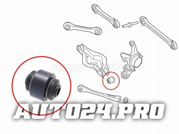 Сайлентблок задней цапфы BMW1 E8# 03-12/BMW2 12-/BMW3 E9# 04-13/BMW4 F8# 13-/X1 E84 08-15/X3 F25 09-