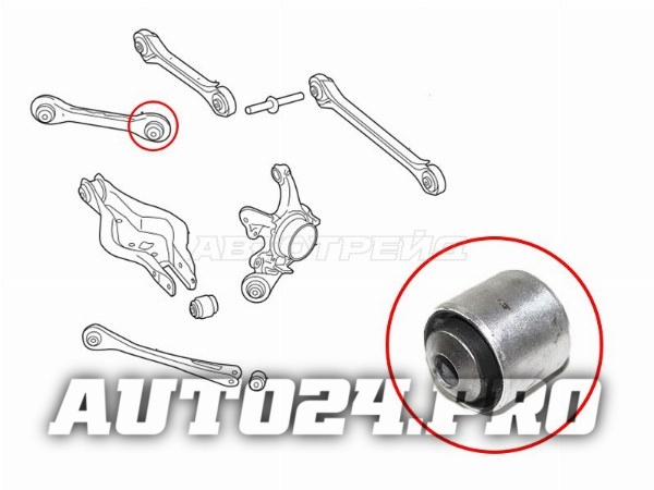 Сайлентблок задней верхней поперечной тяги  BMW 1 F2# 10-/BMW2 F22 12-/BMW3 F3# 11-/BMW4 F3# 12-
