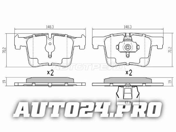 Колодки тормозные перед BMW 1 F20/F21 11- 2 F22 13- 3 F30/31/34/80 11- 4 F32/33/36/82/83 13- X3 F