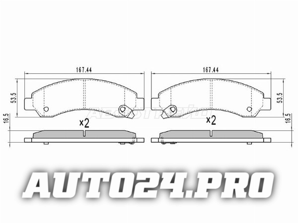Колодки тормозные перед GREAT WALL HOVER