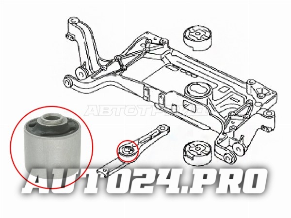 Картридж задней подушки двигателя VW JETTA 05-16/GOLF 03-/PASSAT 05-15/TIGUAN 07-/SKODA YETI 10-/OCT