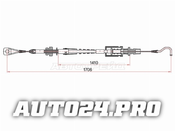 Трос газа VOLKSWAGEN TRANSPORTER IV 90-03 (1706mm)