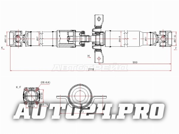Вал карданный HONDA CR-V RD1 95-01