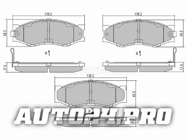 Колодки тормозные перед NISSAN DATSUN D21
