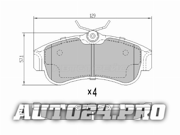 Колодки тормозные перед NISSAN ALMERA N15/16/PRIMERA P10/11